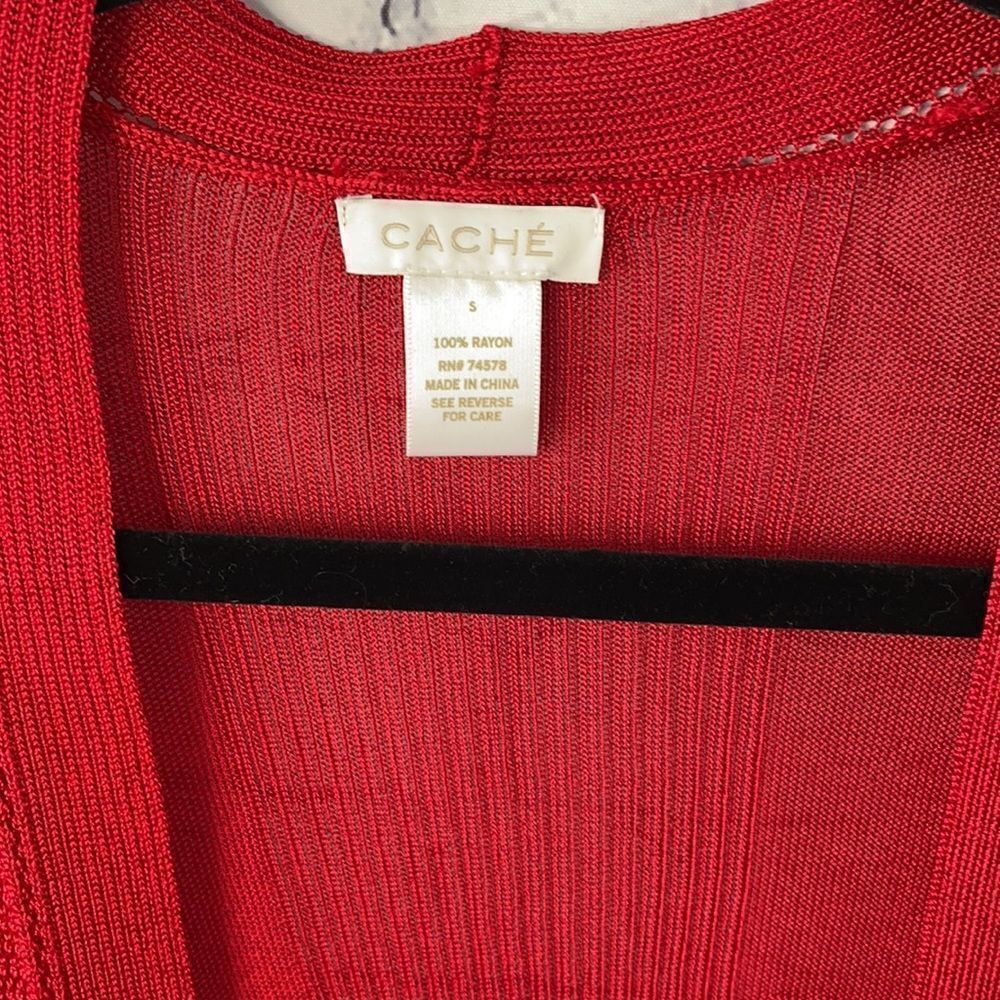 ✨ Cache Red Lightweight Cardigan - Size Small - Picture 2 of 5
